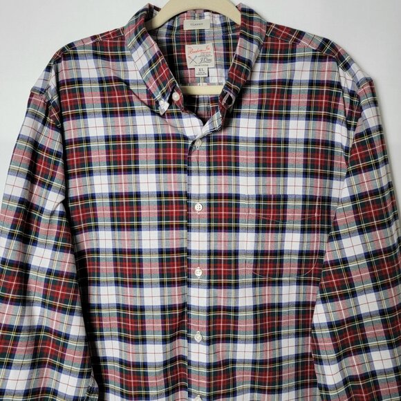 J.Crew The Broken In Oxford Cotton Outdoor Plaid Long Sleeve Button Up Shirt XL - Picture 3 of 10